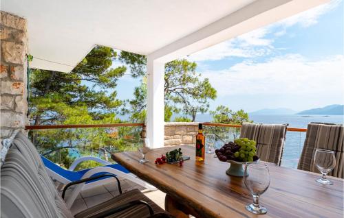 Een balkon of terras bij Lovely Home In Prigradica With House Sea View