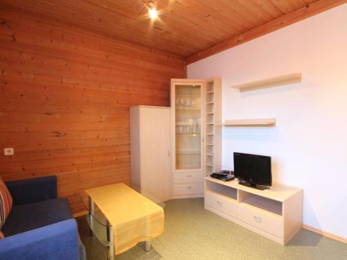 ミッタージルにあるLovely Apartment in Mittersill near Kitzb hel Kirchbergのリビングルーム(ソファ、テレビ付)