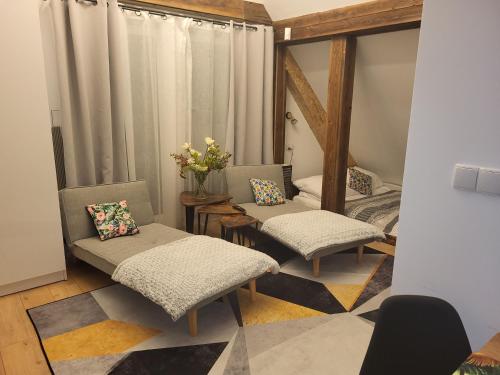 Χώρος καθιστικού στο Apartamenty GUSTO Ostróda