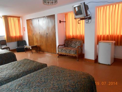 TV a/nebo společenská místnost v ubytování Hostal Cesar Alberto
