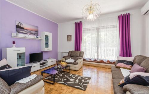 TV a/nebo společenská místnost v ubytování 2 Bedroom Cozy Apartment In Matulji