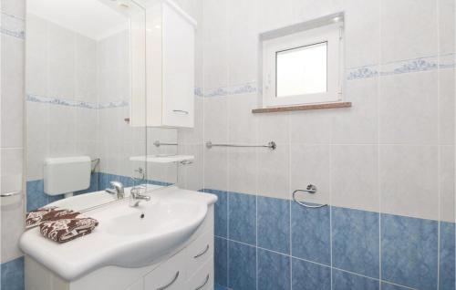 Bathroom sa Beautiful Apartment In Cesarica With 1 Bedrooms And Outdoor Swimming Pool
