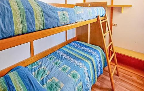 two bunk beds in a room with a ladder at Nice Apartment In Vason With Kitchen in Vason