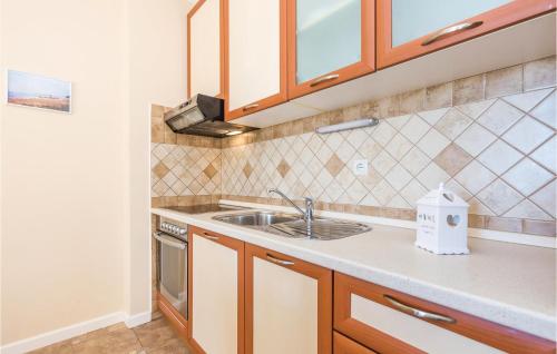 Kuhinja oz. manjša kuhinja v nastanitvi Stunning Apartment In Banjol With 2 Bedrooms And Wifi