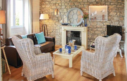 Χώρος καθιστικού στο Holiday Home Rdu Creach-Mogueriec