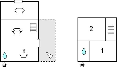 a schematic diagram of a laboratory with two outputs at Nice Home In Auxais With Kitchenette in Auxais