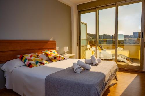 Posteľ alebo postele v izbe v ubytovaní Cap Blanc Penthouse