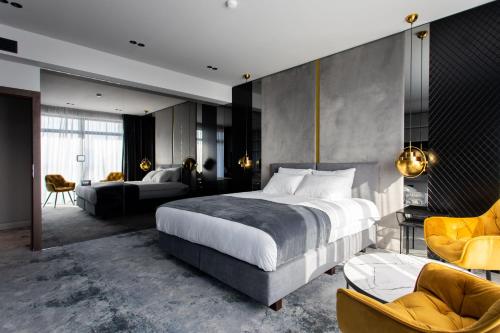 Un pat sau paturi într-o cameră la Vila Avy