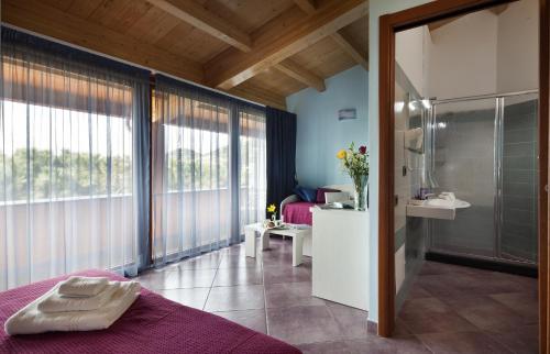 Koupelna v ubytování Hotel Al Gabbiano
