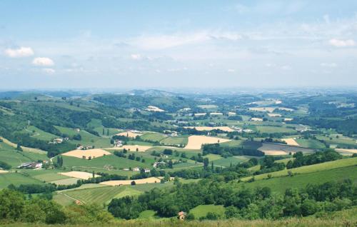 a view of a green valley with fields and trees at Awesome Home In Lohitzun-Oyhercq in Lohitzun-Oyhercq