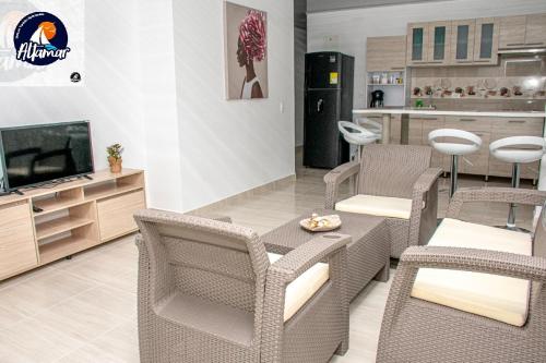 Kuchyň nebo kuchyňský kout v ubytování APARTAMENTOS TURISTICOS ALTAMAR
