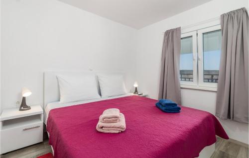 Postel nebo postele na pokoji v ubytování Amazing Apartment In Vlasici With Kitchen