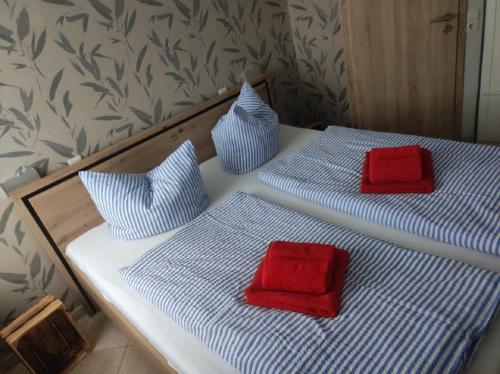 Katil atau katil-katil dalam bilik di Apartmenthaus Robbe Luv