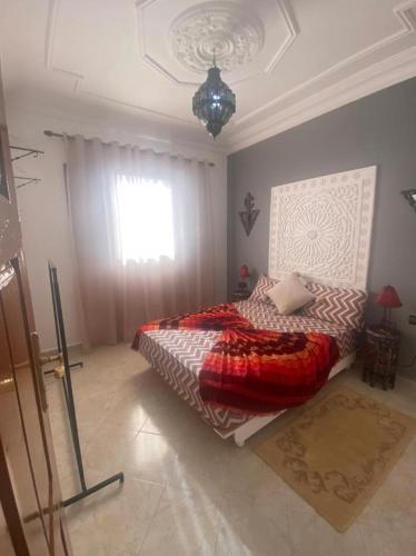 Cama o camas de una habitación en beautiful apartment with a private terrace