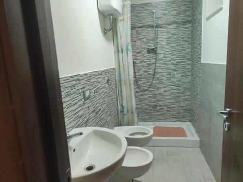 Phòng tắm tại Pompei Priscus II Casa Vacanza