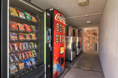 a vending machine in a building with soda machines at Motel 6 Old town Scottsdale Fashion Square in Scottsdale