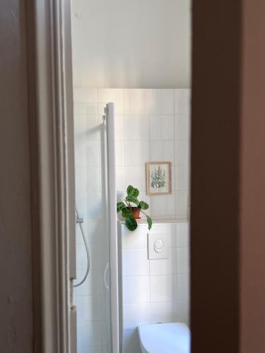 Koupelna v ubytování L'appartement du Café de l'horloge