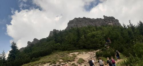 a group of people walking up a mountain at Kameralne Studio w centrum Częstochowy in Częstochowa