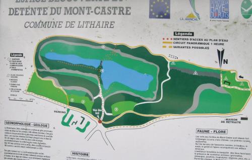 a map of a park on a wall at Holiday Home In Montsernelle in Lithaire