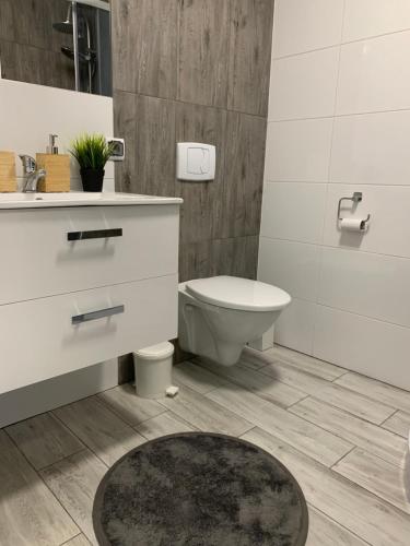 Kúpeľňa v ubytovaní Discover Cracow APARThostel