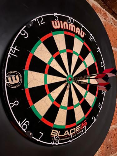 a close up of a dartboard with the word winner at Droom b&b Čermná in Čermná