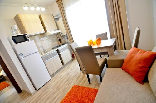 Кухня или мини-кухня в Summerland Sea View Exclusive Apartment - Mamaia
