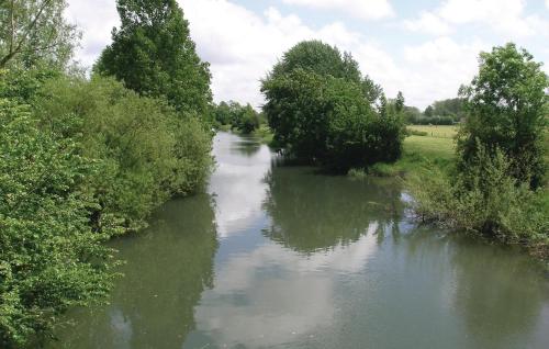 a river with trees on the side of it at Holiday Home Rue Du Dessous N-861 in Maninghem