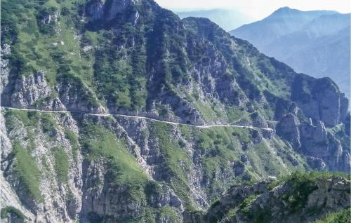 a mountain with a road on the side of it at Il Glicine in Galzignano