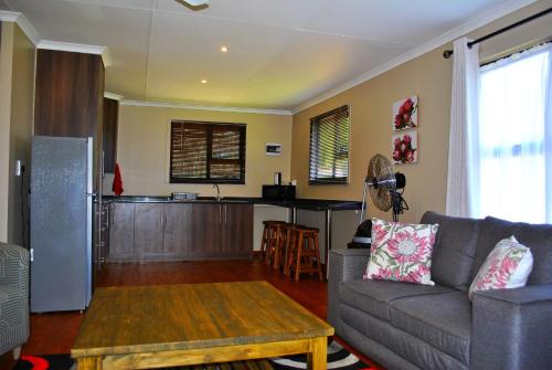 Dapur atau dapur kecil di Forest View Cabins