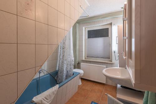 Koupelna v ubytování Ferienwohnung Am Kreidebach