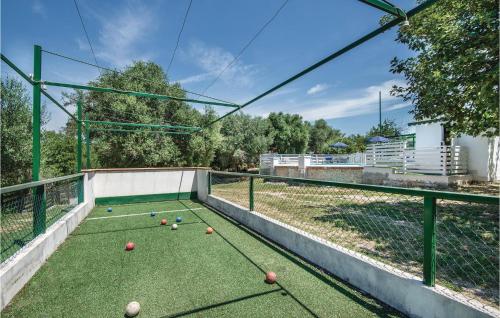 a batting cage with balls on the grass at Gorgeous Home In Sant'angelo Romano in SantʼAngelo Romano