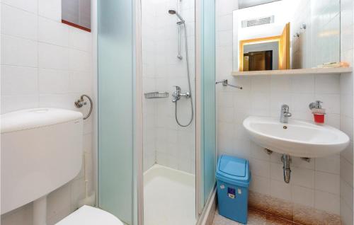 Stunning Home In Zaton Veliki With 5 Bedrooms, Wifi And Outdoor Swimming Pool tesisinde bir banyo