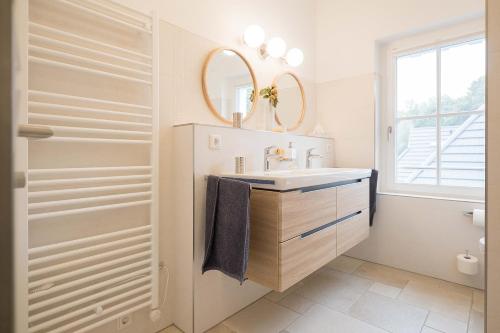 Koupelna v ubytování Ferienwohnung Strandgut Sonnenseite