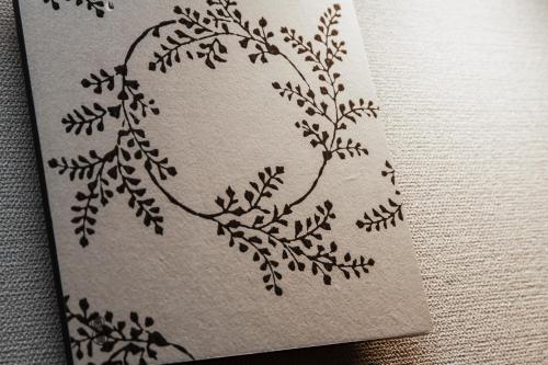 a card with a drawing of a tree on it at Sakura Terrace in Kyoto