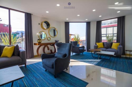 Posezení v ubytování Hotel Talavera Teziutlan