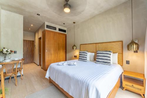 Postel nebo postele na pokoji v ubytování ELEMENT Apartments