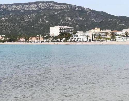 a body of water with a city and a beach at Apartamento con vistas, entre mar y montaña in Hospitalet de l'Infant