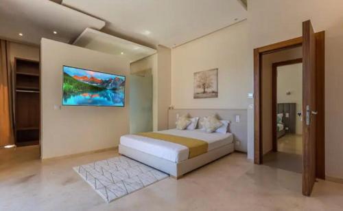 Ένα ή περισσότερα κρεβάτια σε δωμάτιο στο Villa Green Paradise