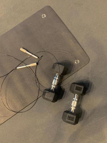 a table with two usb devices plugged into it at Unity Hammarby Sjöstad - A Studio Hotel in Stockholm