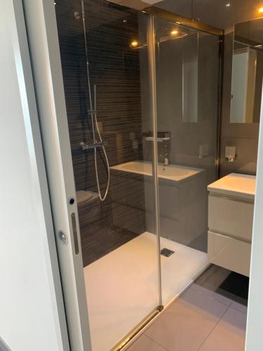 Ένα μπάνιο στο Superbe appartement T2 Vue magnifique Sanguinaires à 50m de la plage