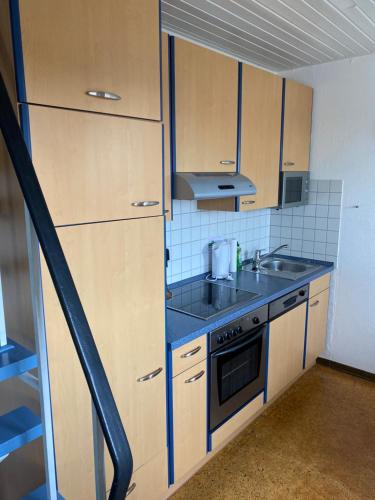 Dapur atau dapur kecil di Gästehaus Seeburg