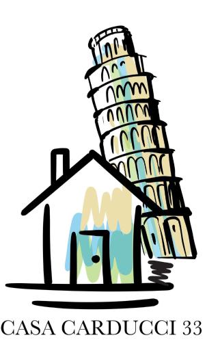a drawing of the leaning tower of coliseum at Casa Carducci 33 in Pisa
