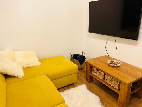 Apartmán U Sedmikráskyにあるテレビまたはエンターテインメントセンター