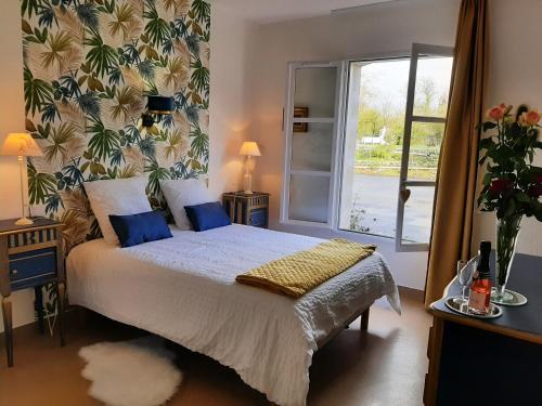 Postel nebo postele na pokoji v ubytování Chateau de Mornay
