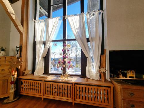 Μια τηλεόραση ή/και κέντρο ψυχαγωγίας στο Ferienhaus Mauth