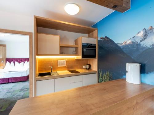 Kuchyň nebo kuchyňský kout v ubytování Apartment in Wald near Zillertal Arena