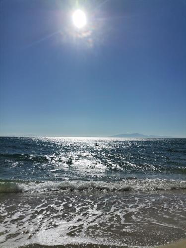 a view of the ocean from the beach at Green Vila in Sozopoli