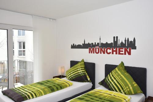 Ένα ή περισσότερα κρεβάτια σε δωμάτιο στο Boardinghouse Henschelstraße