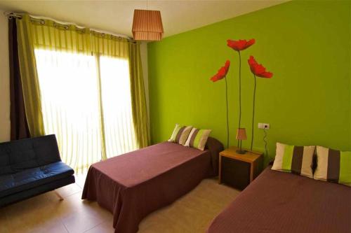 Säng eller sängar i ett rum på Anju Villas Cotillo 1 Apartment