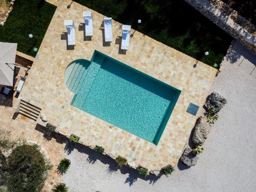 an overhead view of a swimming pool at Quattroperle Trulli - Relax - Puglia in Castellana Grotte